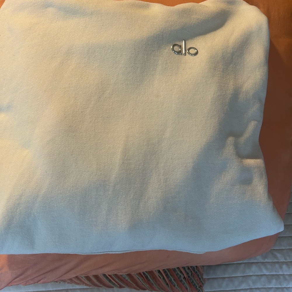 ALO Yoga white Hoodie with Embroidered Logo - Picture 8 of 13